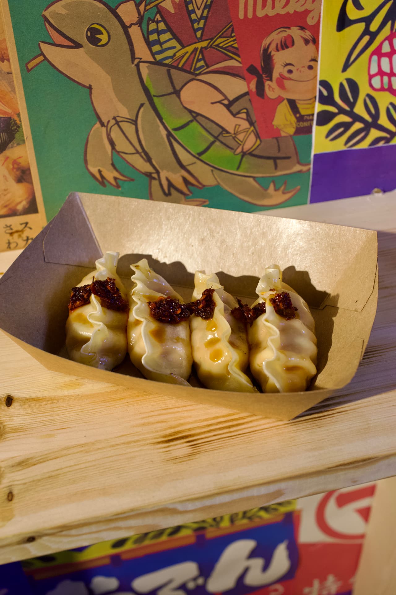Homemade pan fried Gyoza